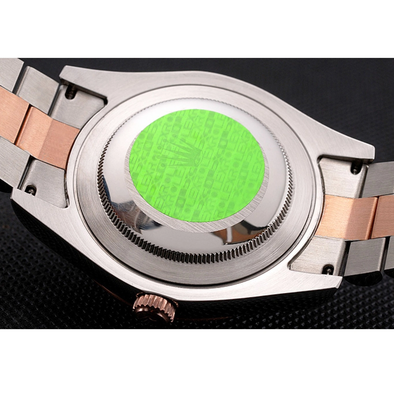Aaa fake watches Tone Dial Swiss Datejust Steel And Rose Bezel Case Stainless Gold Bracelet Rolex Two 0729